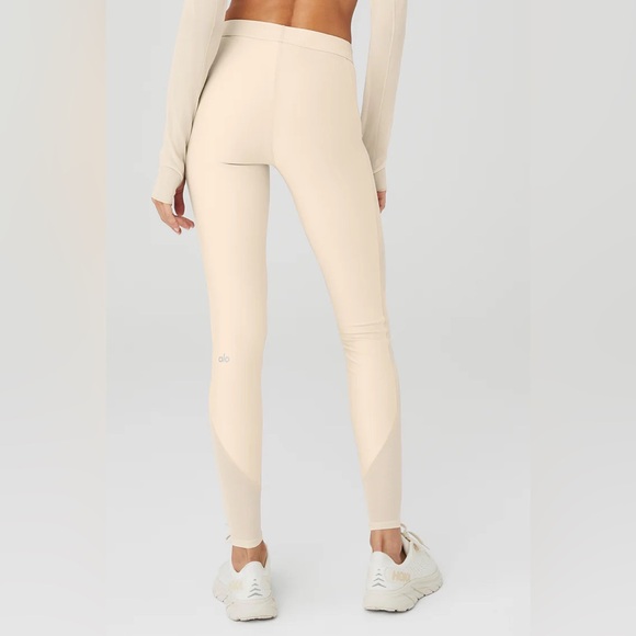 ALO Yoga Tan Leggings Sleek Tapered Fit - Picture 1 of 5